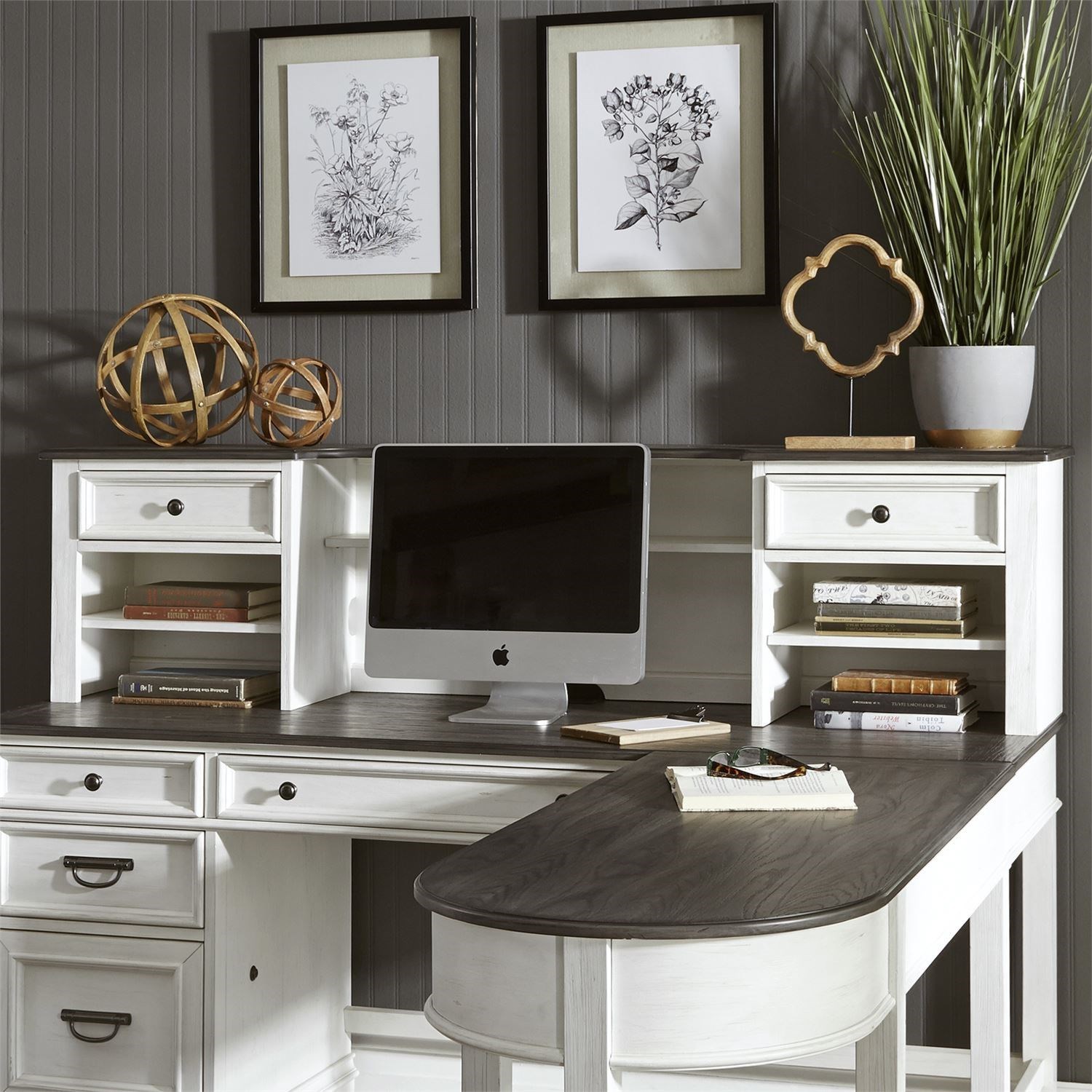 Liberty Furniture Allyson Park 417 HOJ LSD Cottage L Shaped Desk